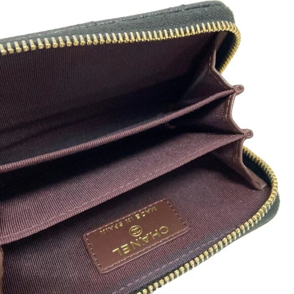 CHANEL Classic Zip Coin Purse/Matelasse  Black Caviar Skin Coin Case 696-122024 - Picture 7 of 9